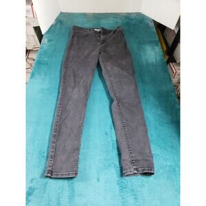 Levis 721 Jeans Size 28 Womens Black Denim Stretch Pants Ladies High Rise Skinny
